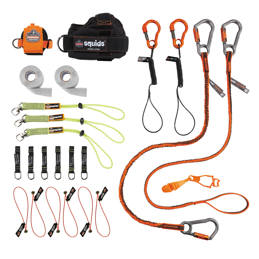 Carpenter and Laborer's Tool Tethering Kit Ergodyne Squid 3183