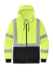 CornerStone® ANSI 107 Class 3 Heavy-Duty Fleece Full-Zip Hoodie Safety Yellow