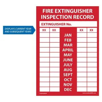 Fire Exting Insp. Decal 5" x 3/12"