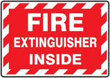 Fire Extinguisher Inside Label- 3.5X5 - RED WHITE STRIPED