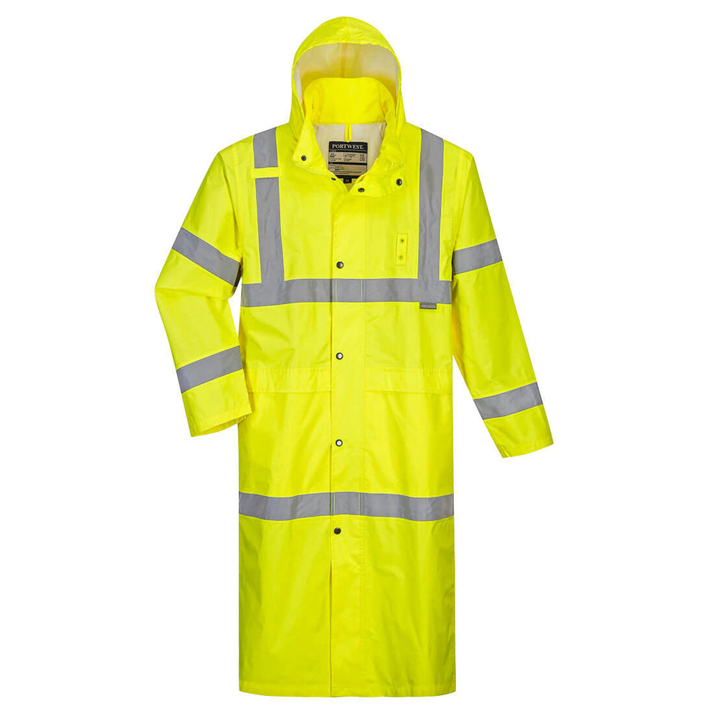 Hi-Vis Rain Coat 48" Yellow