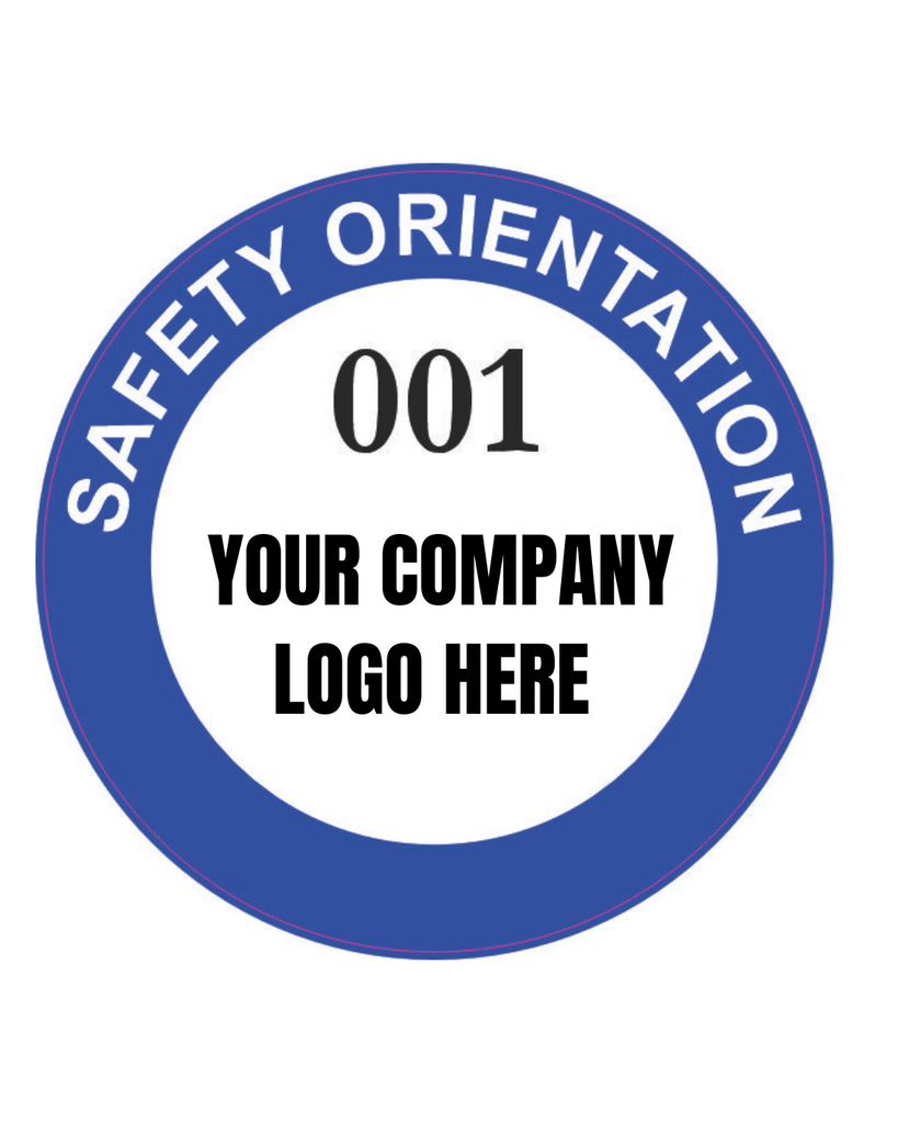 2" Safety Orientation Adhesive Decal  CUSTOM