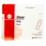 Sheer Plastic Strips, 1" x 3", 100 bx