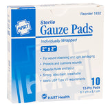 Sterile Gauze Pads 2"x  2" 10 Bx HH 1832