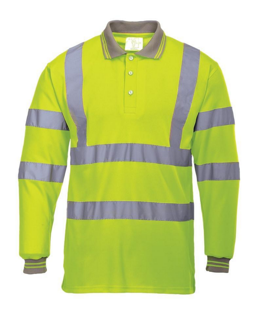 Port West Long Sleeve Polo Lime Class 3