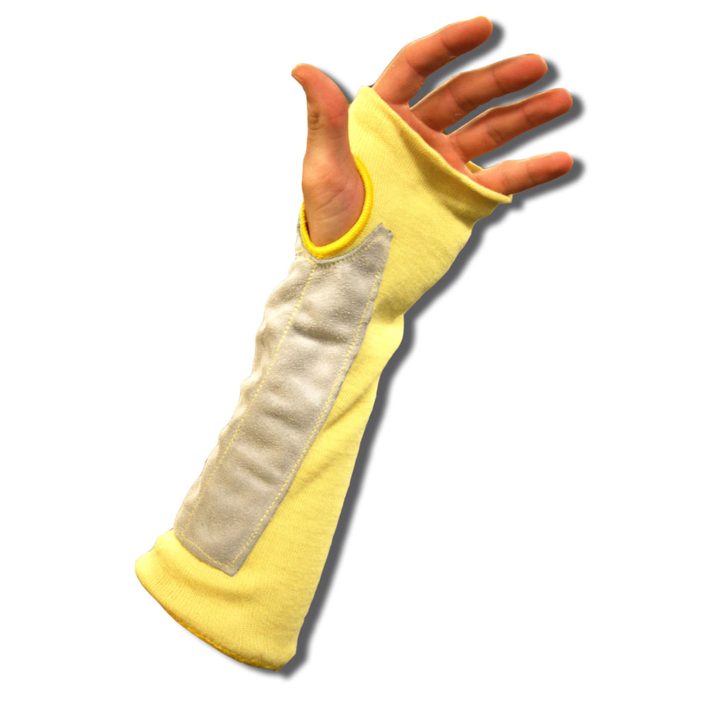 Cordova Two-ply 14''-inch Kevlar Sleeve with thumb slot, Leather patch