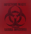 Red Bio Hazard Bag, 8 Gallon, 10 bags