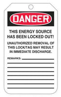 Danger Do Not Operate Tag cardstk each