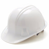 Pyramex Standard Cap Hard Hat 6 Point Ratchet Suspension, White HP16110