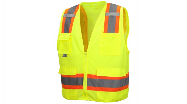 Pyramex Class 2 Vest Lime Poly/Mesh