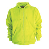 Berne Original Hooded with Zipper Sweatshirt Hi Vis Lime HVF101YW