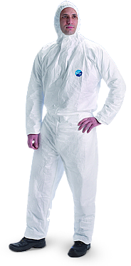 Tyvek Coverall with Hood and Zipper- 25/case