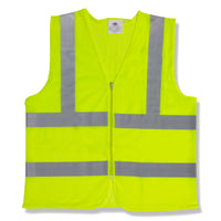 Cordova Class 2 Mesh Vest Lime Zipper Closure