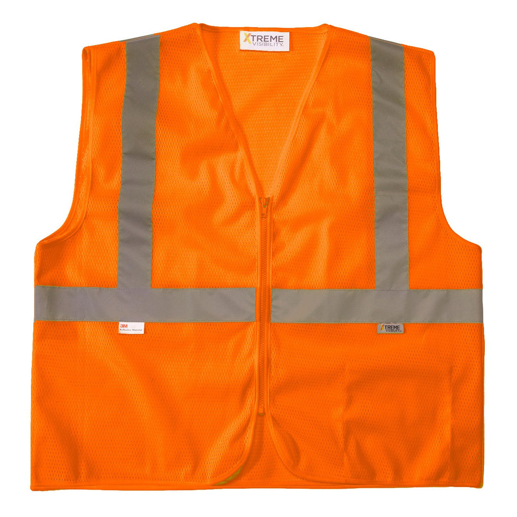 Xtreme Visibility Class 2 Orange With Zipper Closure